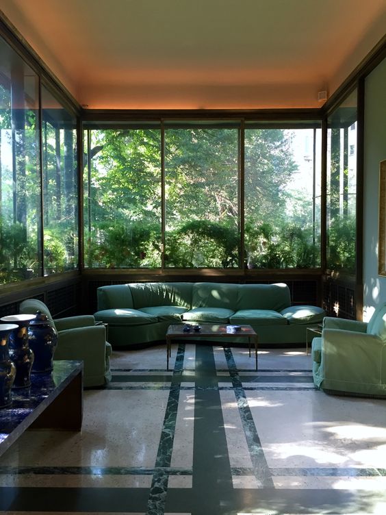 Interior design of Villa Necchi in Milan