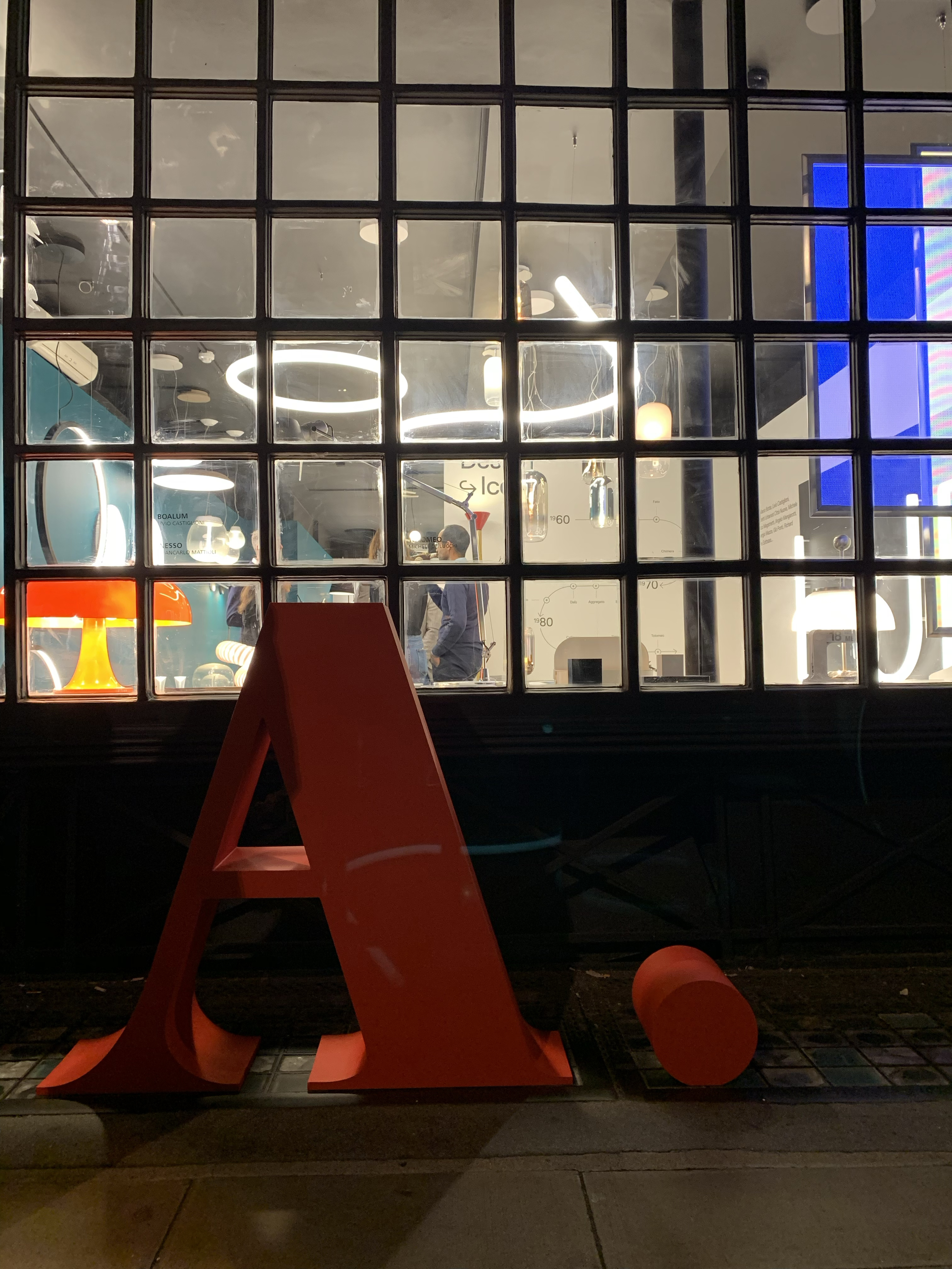 Artemide window shop in London