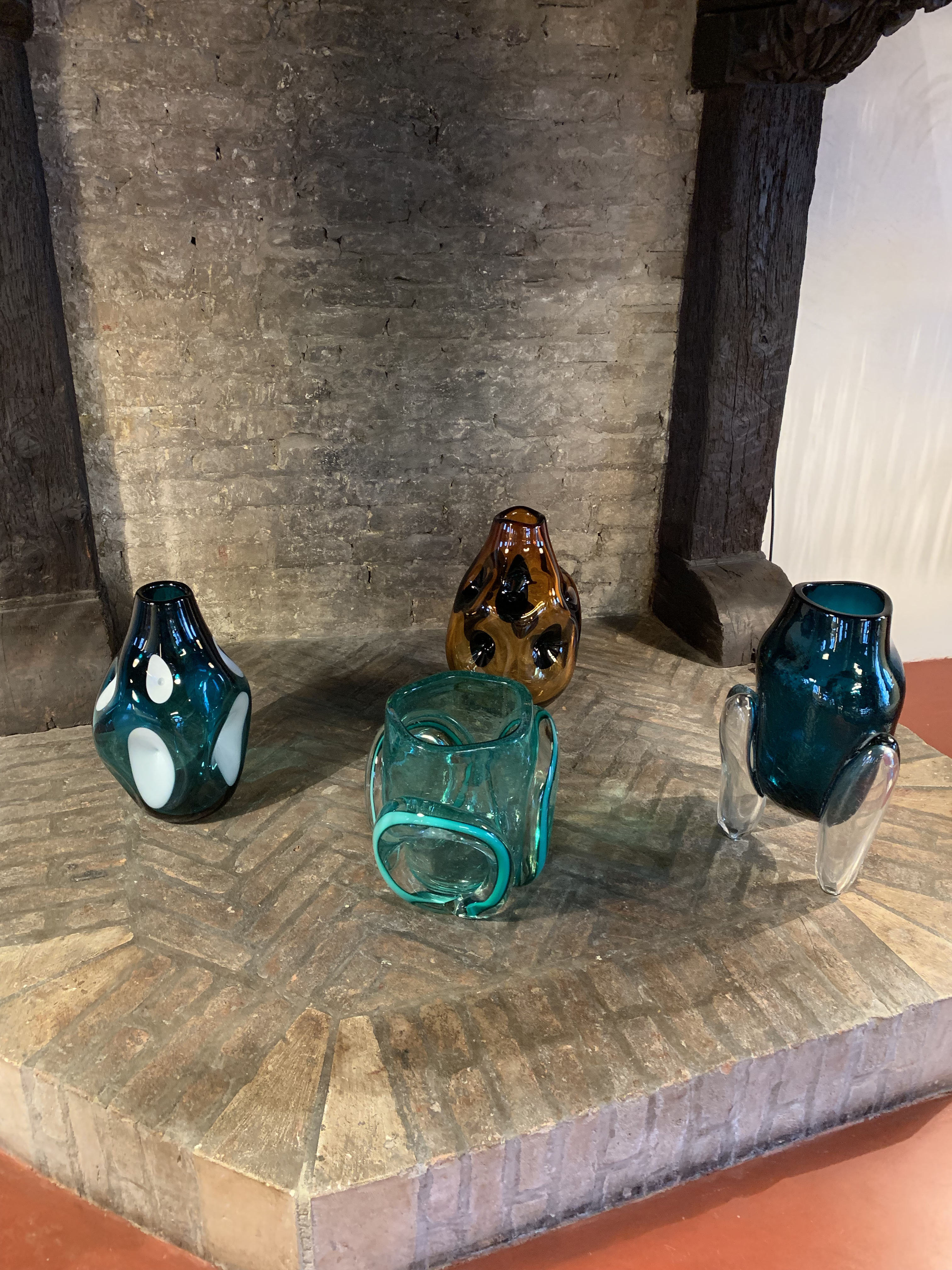 Murano glass vessels by Domitilla Harding