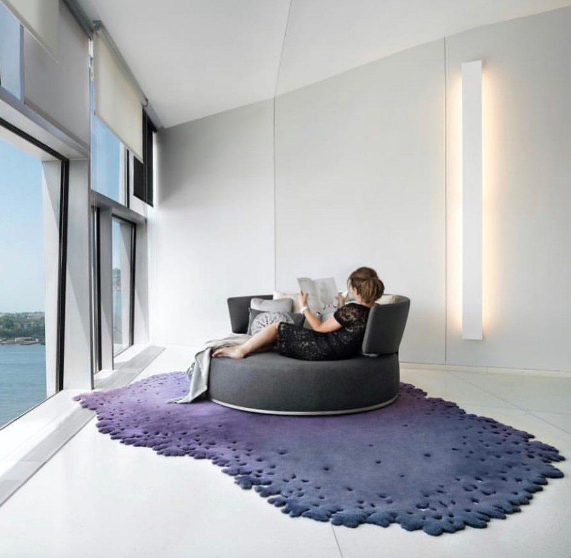 Purple rug interior design